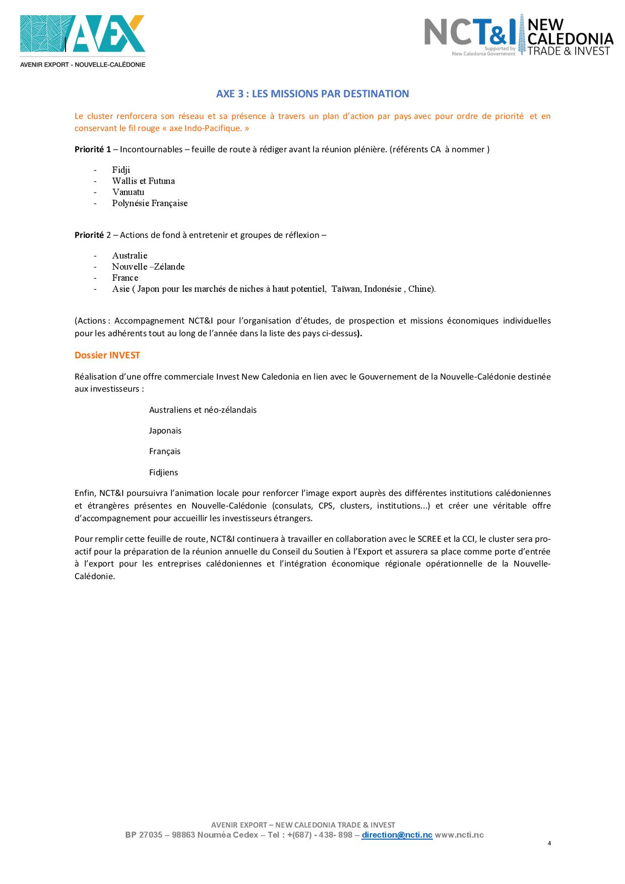 Feuille de route 2020